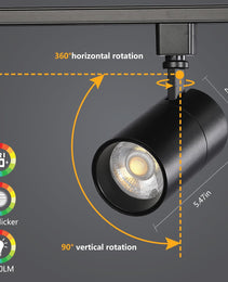 LED Track light 20W - Black - 3CCT - AZ