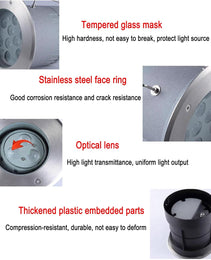 LED Rotable Underground Light 6W IP68 Warm White 12V - HTK