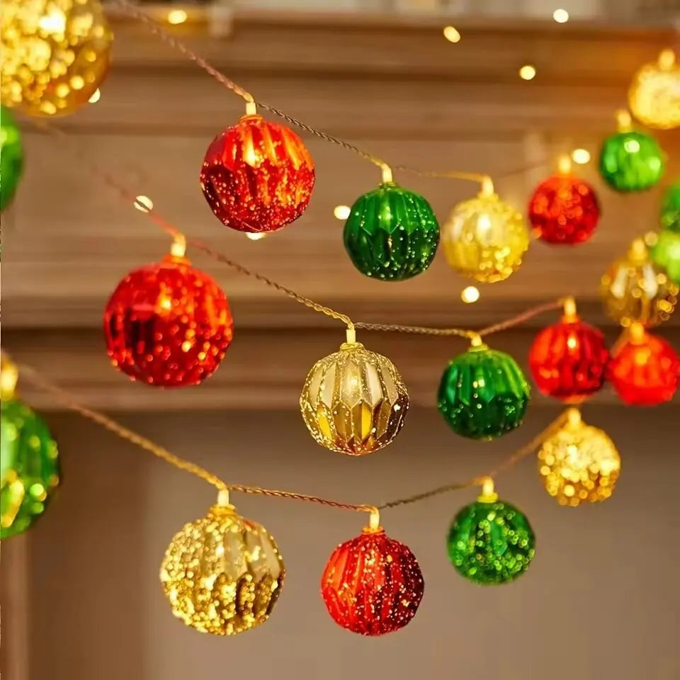 Christmas Decorative String Lights 1.5M 10LED Warm White 2AA Battery Operated LED Lights Merry Christmas Holiday Decor
