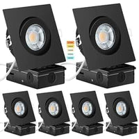 Transform Your Space with the Premium 4.5 Inch Black Gimbal Regressed Square 14w LED Downlight: Adjustable 5CCT Lighting, High Brightness, and Smooth Dimmable Control