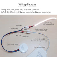 LED Touch Dimmer Switch, DC 5V-24V - 50W - AZ