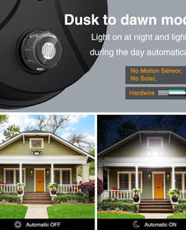 Security Light 3 Heads Black - 60w 6500K - Photocell - AZ