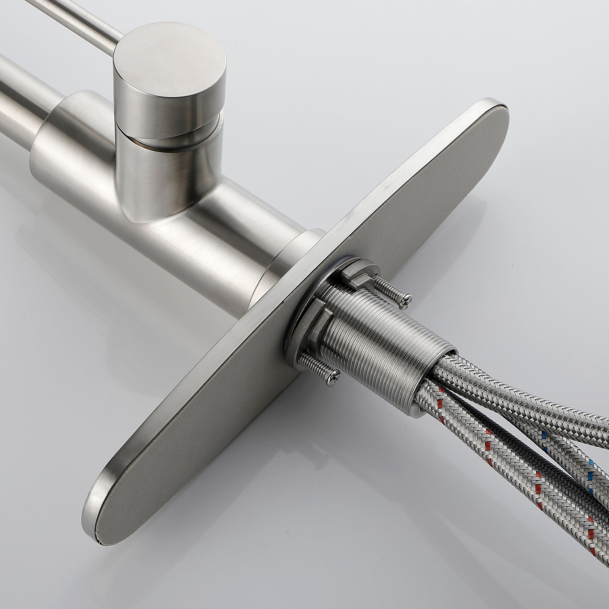 Single Handle High  Pull Out Kitchen Faucet, Single-stage Stainless Steel Kitchen Sink Faucet, With Pull Down Spray