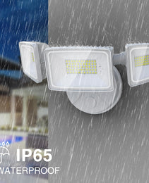 Security Light 3 Heads White 60w 6500K AZ