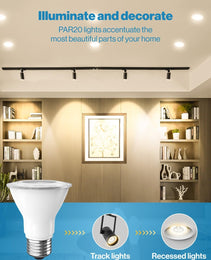 PAR20 LED Bulb - High Brightness, 800 LM, 8W (50W Equivalent) - 3000K - DIM