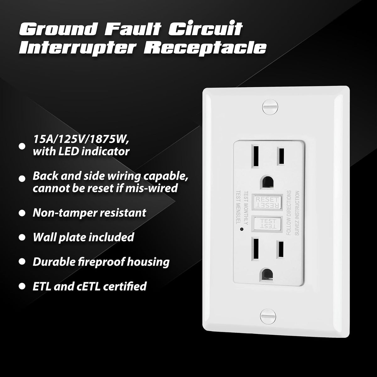 GFI Outlets 15 Amp - UL - AZ