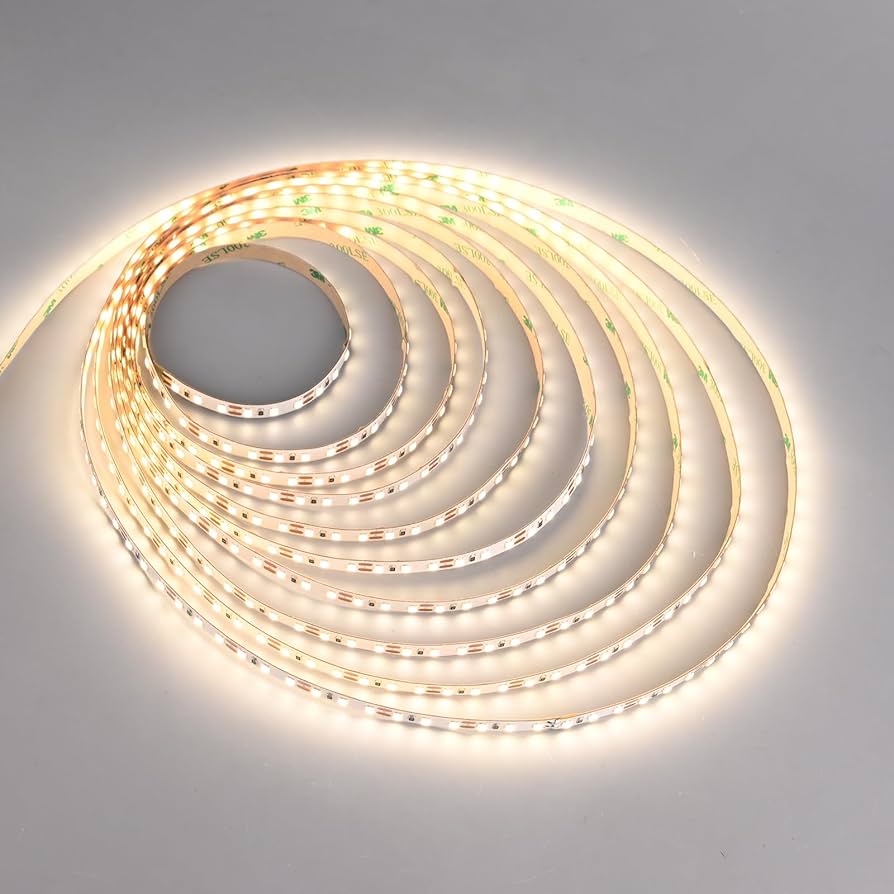 Transform Your Space with 2835 WW LED Strip Lights - Brilliant 120LED/m, 24V - 16.4FT - Dimmable Tape Light!