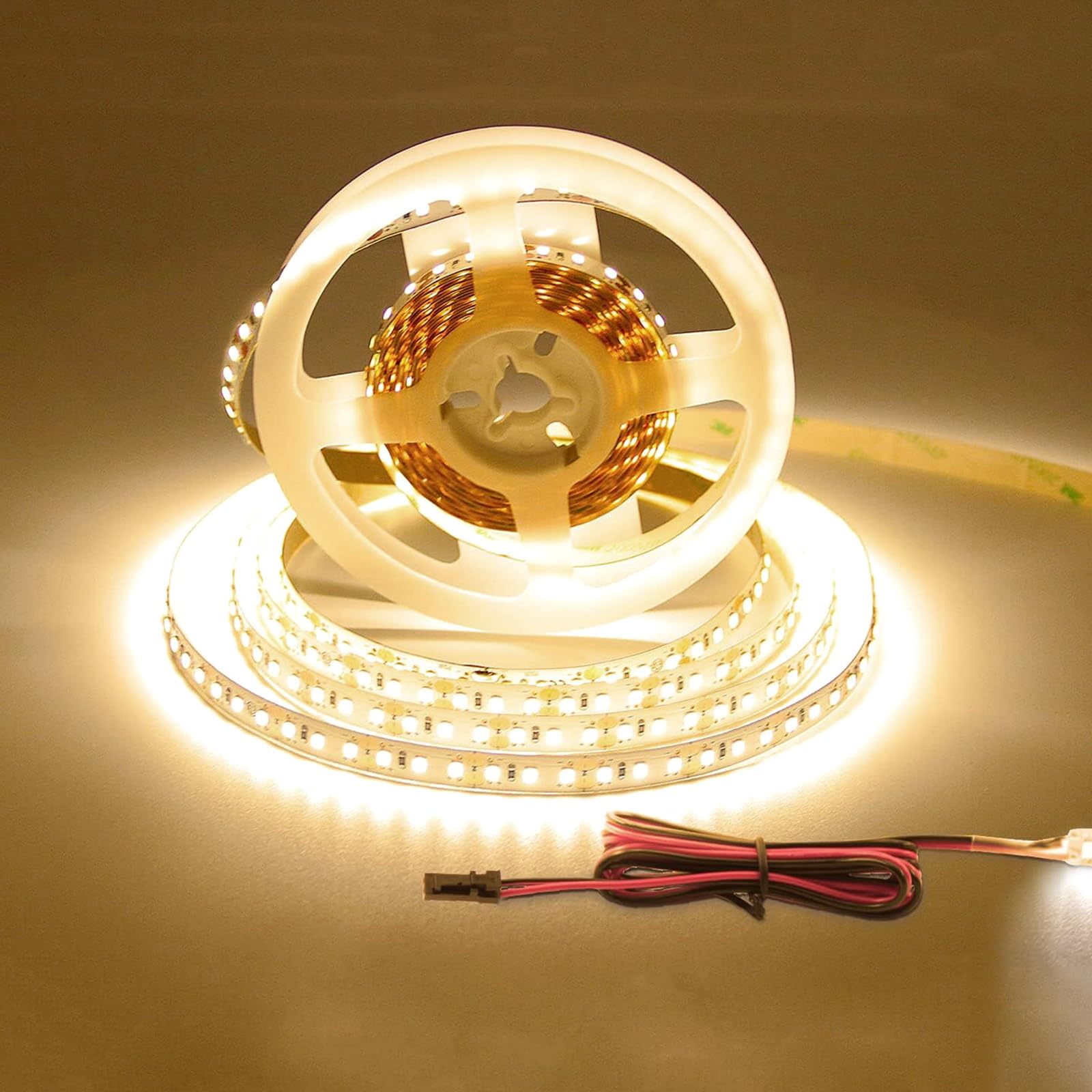 Transform Your Space with 2835 WW LED Strip Lights - Brilliant 120LED/m, 24V - 16.4FT - Dimmable Tape Light!
