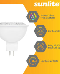 Sunlite LED MR16 Reflector Spotlight Bulb - 6 Watts - 5000K