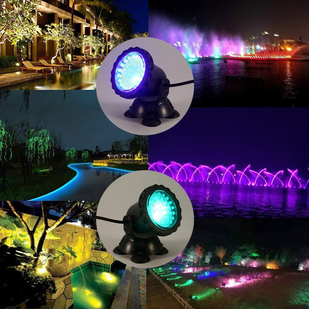 IP67 Waterproof Underwater Pond Light 12V - 180° Adjustable for Garden, Aquarium, Pool, Fountain, and Waterfall Decor | Submersible and Rain-Proof 3000K 6W