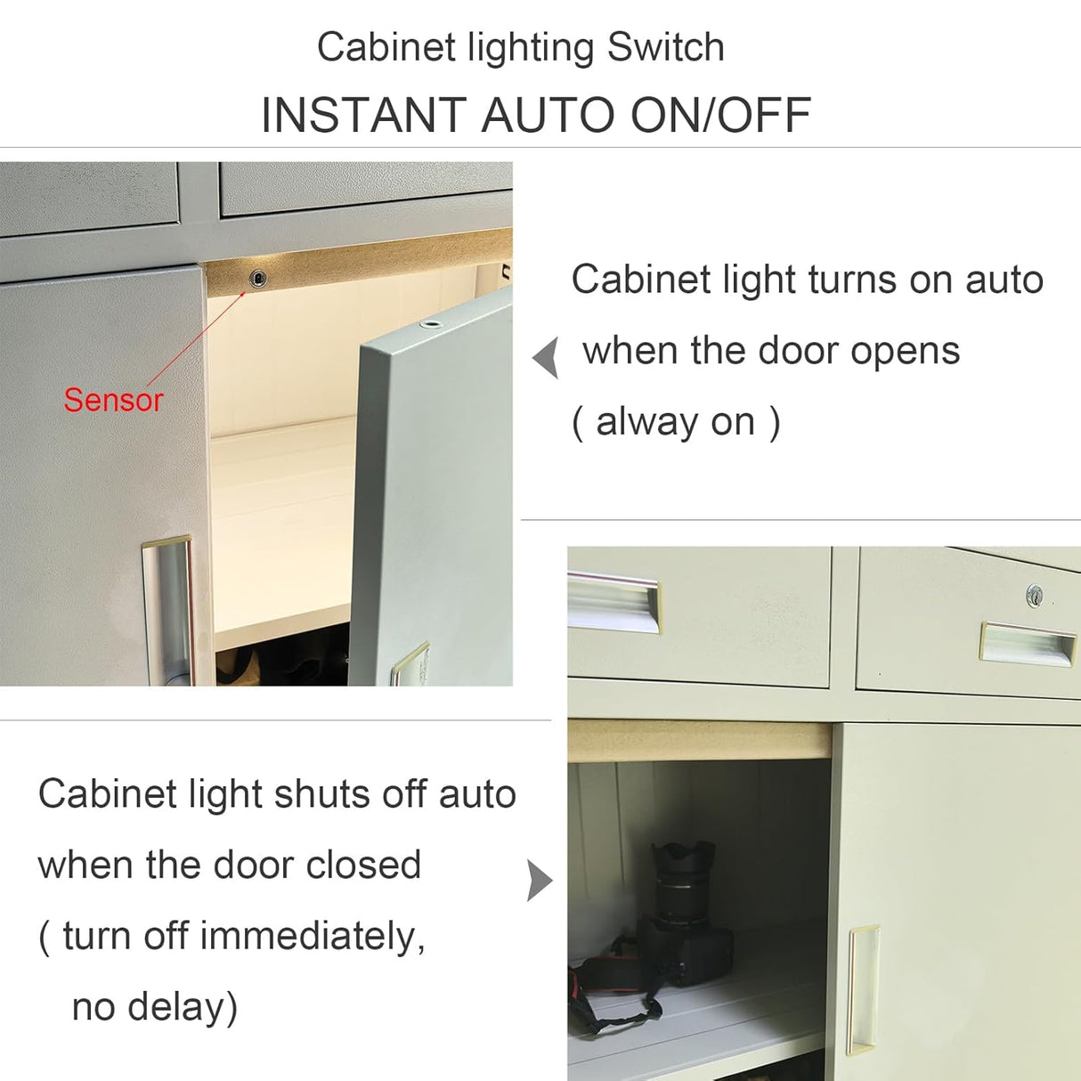 Motion Sensor for Cabinets and closets - 12V - 24V (Single Sensor)