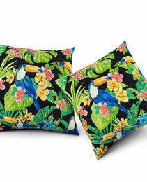2 Pack Outdoor Throw Pillows, Waterproof & Fade-Resistant Patio Cushions For Garden, Porch, Poolside Furniture - Soft & Comfortable Decorative Pillow Covers 18x18 Inch,Rich Forest Green