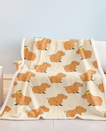 Capybaras Blanket Gift For Girls Boys Kids Animals Lovers Soft Blankets Cutes Capybara Cozy Throws, Capybaras Blanket For Couch Sofa Bedroom Camping Travel
