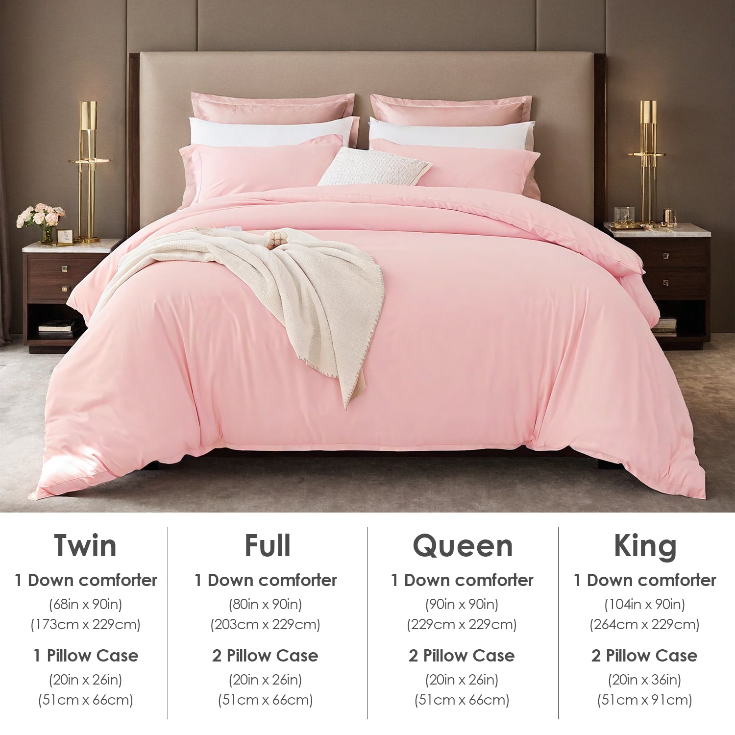 White & Pink Oversized Duvet Cover Set Includes 1 Duvet Cover & 2 Pillowcases. Premium Breathable Fabric, Hotel-grade Minimalist Design. Versatile For Bedrooms And Guesthouses. Perfect Christmas Gift.