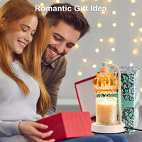 Dimmable Candle Lamp Wax Melt Warmer with Timer and 2 Bulbs - Electric Candle Warmer for Bedroom, Living Room, House Warming Gifts for Women, Mom