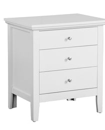Elegant White Casual Nightstand