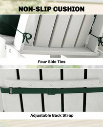 Outdoor Adirondack Chair Cushions Set of 2, Tufted High Back Patio Chair Cushions, Dark Green