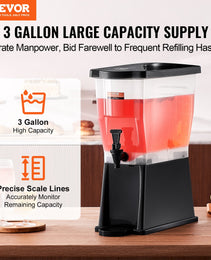 Beverage Dispenser, 3 Gallon Drink Dispenser For Parties, Plastic Juice Dispenser With Stand Spigot Lid, Iced Tea Lemonade Juice Water Dispenser, For Restaurants, Hotels, Parties