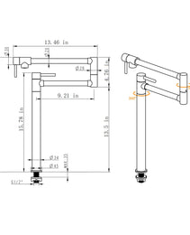Pot Shaped Filling Faucet With Extended Handle