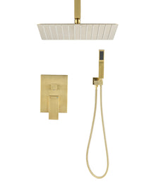 Ceiling Mounted Shower System Combination Set, With Handheld And Shower Head