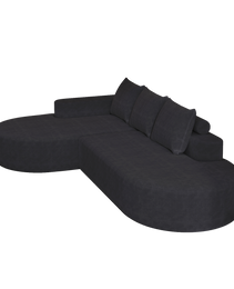 Modern Curved Sofa ,Chenille Upholstered Sectional Sofa Couch Set,Modular 108.5 L Shaped Sectional Living Room Sofa Set With 3 Pillows,Free Combination Sofa Couch For Living Room,Bedroom