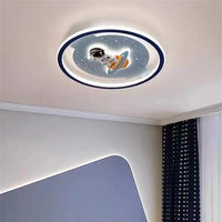 Ceiling Lights Kids Room Astronaut Boy Girl Bedroom Chandelier Princess Spaceman Rocket Rabbit Children's Lamps Home-appliance
