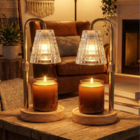2 Pack Candle Warmer Lamp with Timer,Dimmable,Adjustable Height