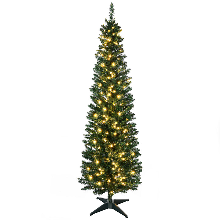 Six-foot pre-lit slim noble fir Christmas tree