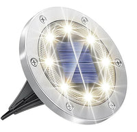 Solar Buried Ground Lights, 8/20 LED Waterproof Underground Deck Spot Outdoor Garden Pathway Driveway Landscape Decor Spotlight