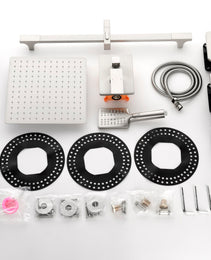 Shower System With Shower Head, Hand Shower, Slide Bar, Sprayer, Shower Arm, Hose, Valve Trim And Lever Handle