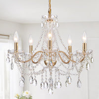 Plug in Crystal Pink Chandelier, Not Acrylic Crystal,Mini 4 Lights for Girls Room,Pink Crystals Hanging Pendant Light with Clear Cord and On/Off, Chandelier for Wedding, Kitchen, Dining,Foyer,Island