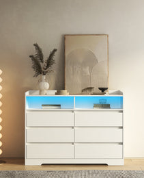 6-drawer Vanity With LED Lights - CJDS