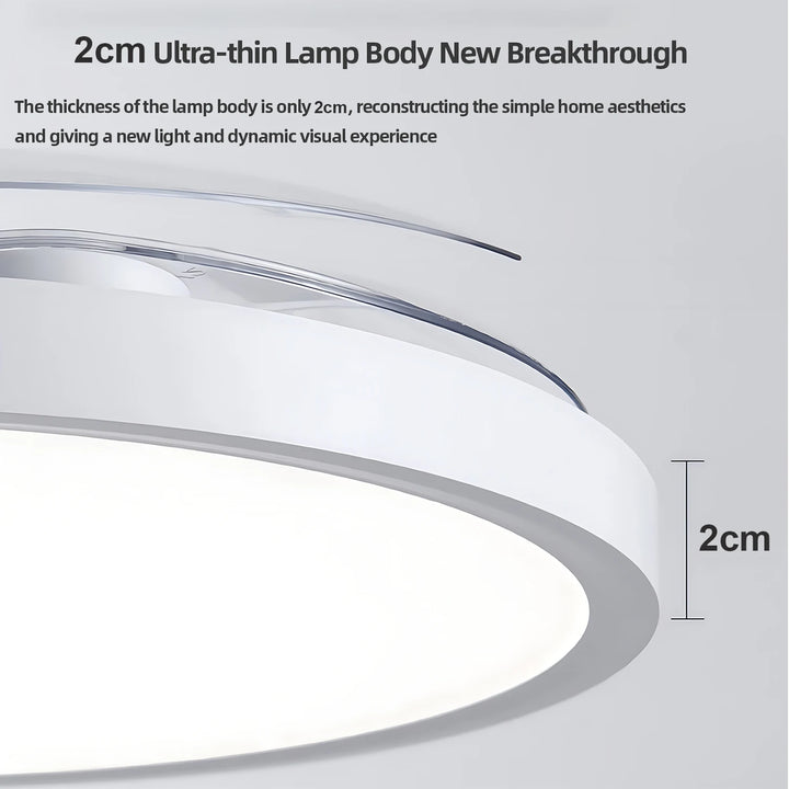 IRALAN Modern Invisible Ceiling Fan with LED Light DC motor Large Air Volume Remote Control for Bedroom Dining room
