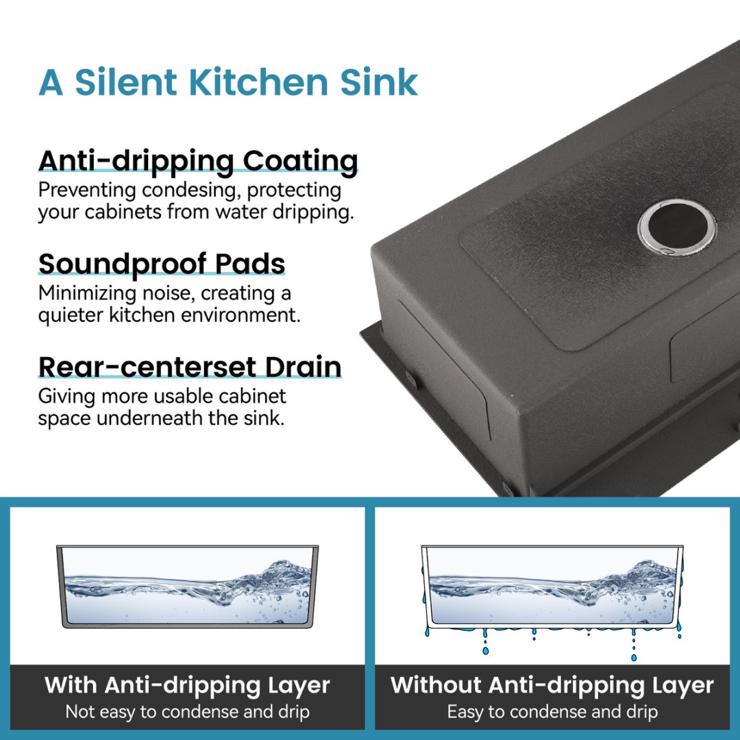 Stainless Steel Kitchen Sink, Single Bowl, Undermount Handmade Sink In Brushed Nickel, With US Standard Drain And Hook, LS-SSBR06