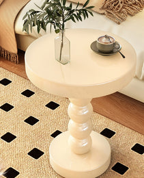 Home Vintage Solid Wood Round Table Bedside Side Table
