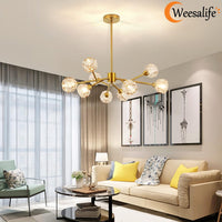 Sputnik Chandeliers for Dining Room，9 Lights D30 Inch