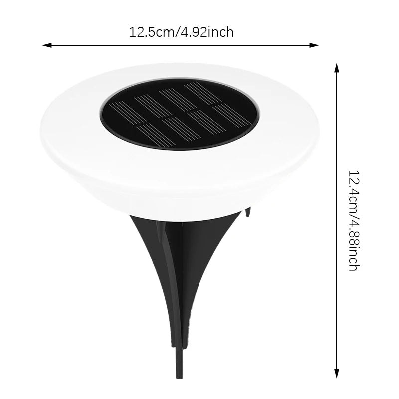 1/4 PCS Solar Ground Lights, Cool White/Warm , IP65 Waterproof Outdoor LED Buried Lights for Garden Pathway Lawn