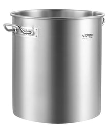 VEVOR Stainless Steel Stockpot, 42 Quart Large Cooking Pots, Cookware Sauce Pot With Strainer, Lid, And Handle, Heavy Duty Commercial Grade Stock Pot, Sanding Treatment, For Large Groups Events Silver