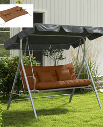 59" Tufted Bench Cushions & Throw Pillows, Replacement Bench Seat Pad, Back & 2 Pillows for Outdoor Furniture, Tan