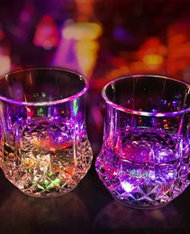 2 Packs Light Up Cups Liquid Activated Multicolor LED Glasses Light Up Drinking Shot Glasses,Glowing Wine Glasses Led Flashing Cups,Favors Adults Shot Cups For Party,Bar,Disco