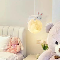 Modern Boys and Girls Bedroom Animal LED Pendant Light, Bedroom, Hallway, Balcony Ceiling Lighting Decorative Bear Light.