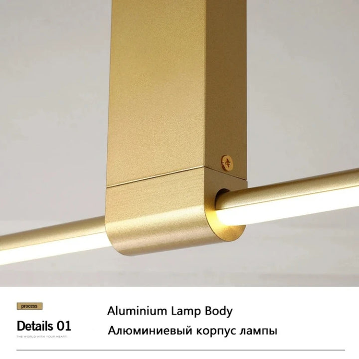 Minimalist Long Ceiling Lamps for Dining Room Office Aisle Clothes Shop Lighting Line Ceiling Light 120cm 90cm Gold Black White