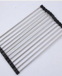 Folding Kitchen Drain Sink Rack Stainless Steel
