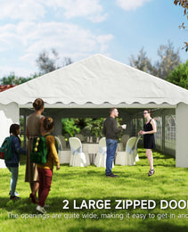 20’ x 40’ Party Tent, Outdoor Canopy Tent with Removable Sidewalls, 12 Windows for Parties, Wedding, Events, BBQ, White