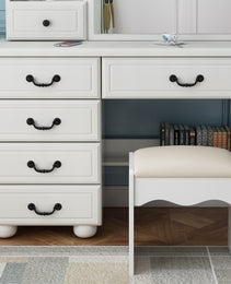 Vanity Desk With Mirror & Lights, Makeup Table Set - CJDS