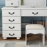 Vanity Desk With Mirror & Lights, Makeup Table Set - CJDS