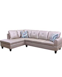 Pickup Only--Latte Faux Leather 3-Piece Living Room Sofa Set