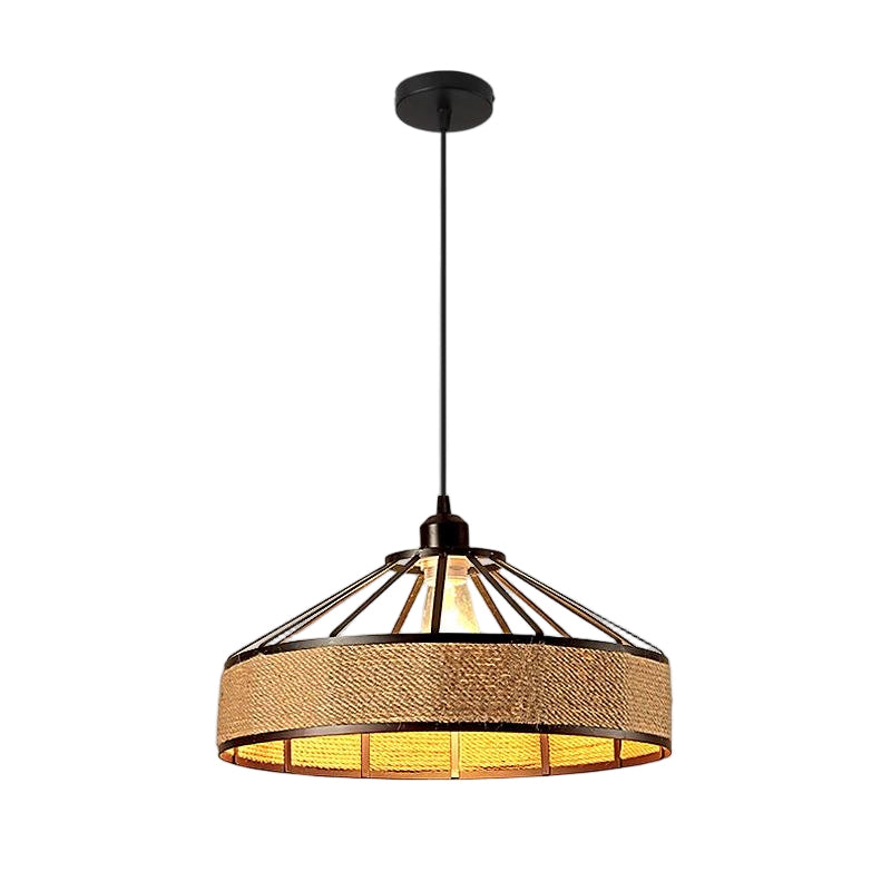 Giselle 1-Light Woven Rattan Indoor Pendant Ceiling Light