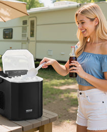 Portable Countertop Ice Maker 26Lbs/24H Self-Cleaning With Scoop Basket Home Bar