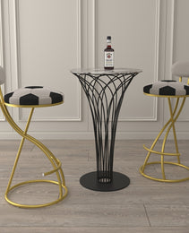 Football Print Bar Stools Set Of 2 Upholstered Counter Height Barstool For Kitchen Island S-shaped Velvet Metal Dining Chairs Gold Frame  Creamy White Back
